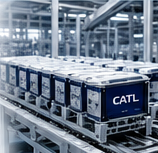 CATL battery production line in a factory